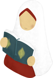 Faceless Muslim School Girl Read Quran